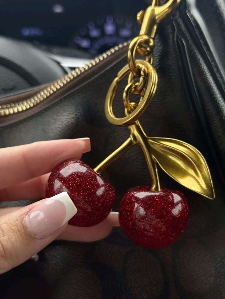 Cherry Bag Charm keychain