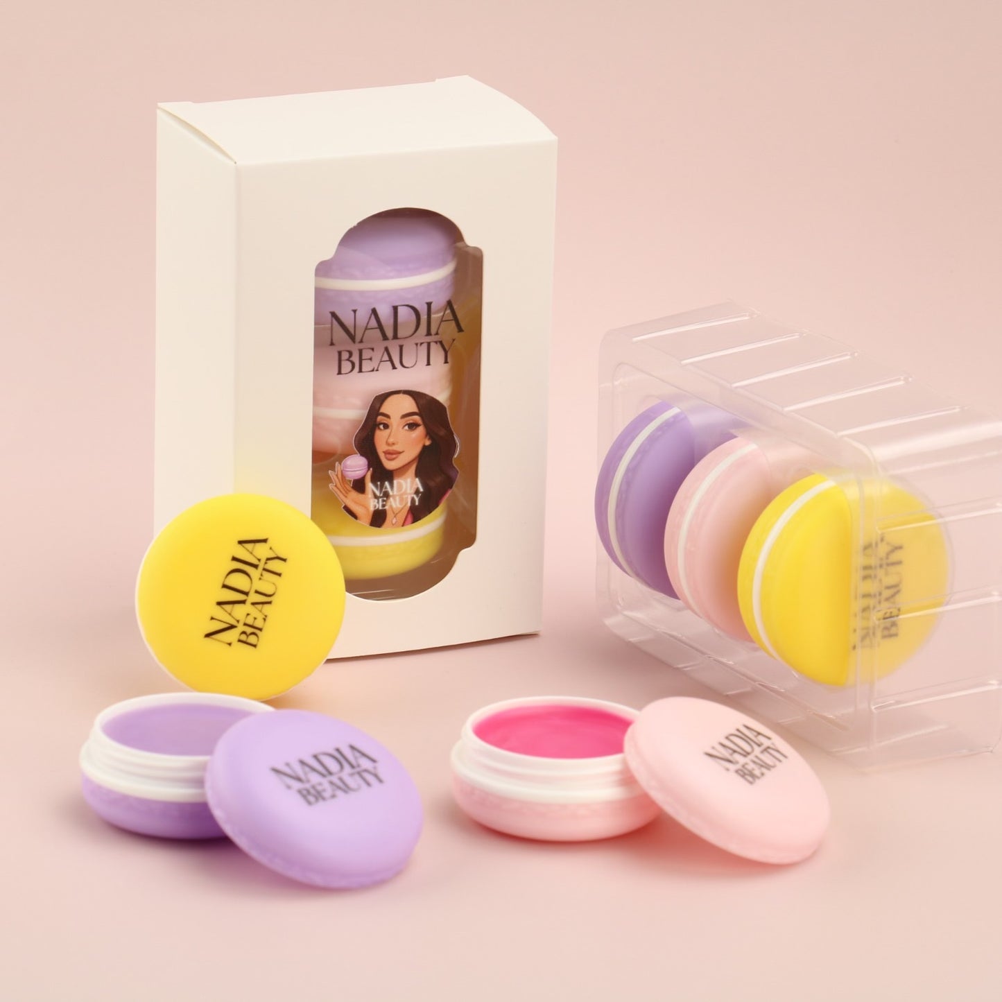 Fruity Trio - Beauty Box of 3 Macarons Lip Balms