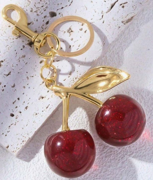 Cherry Bag Charm keychain
