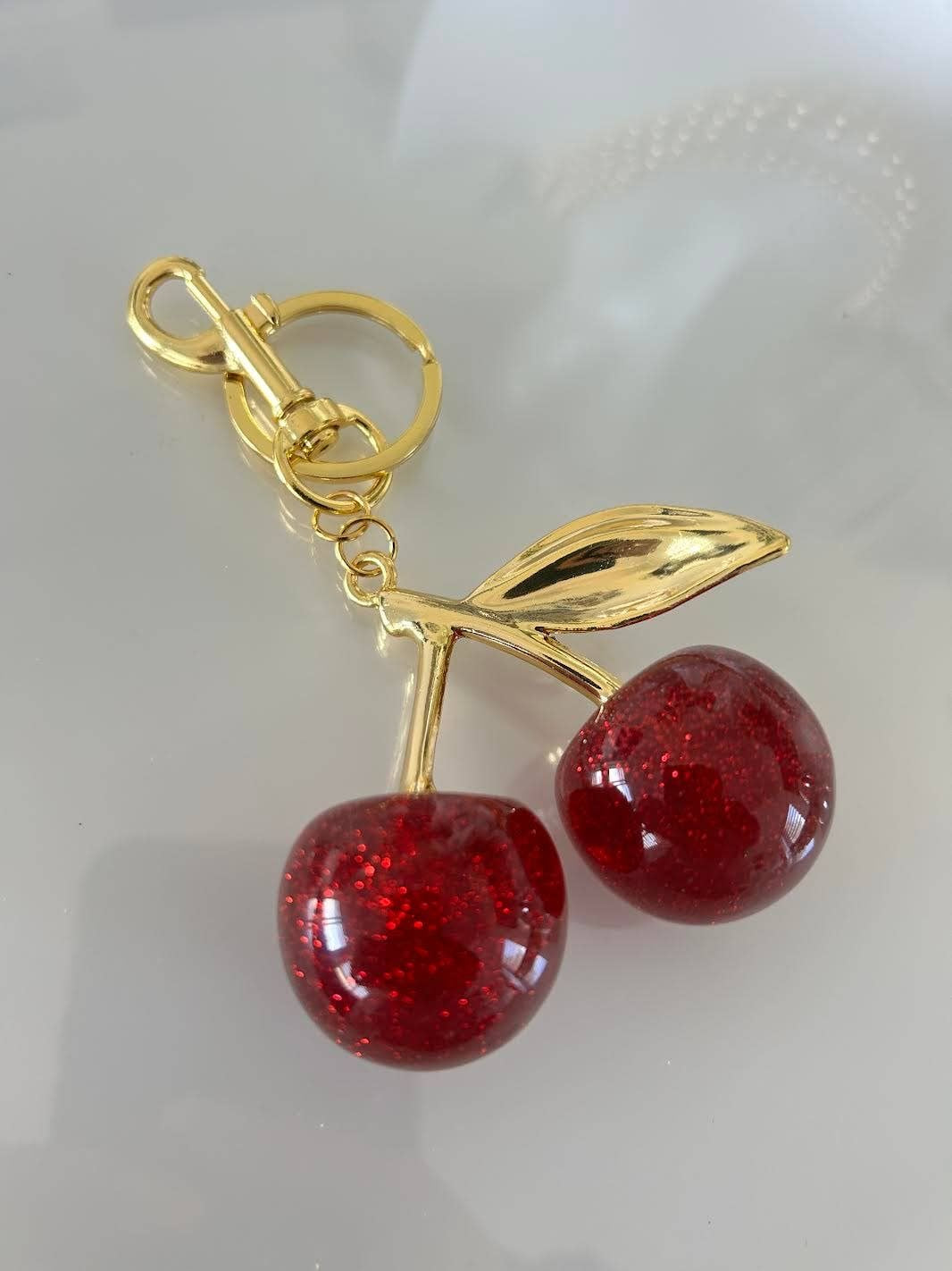 Cherry Bag Charm keychain
